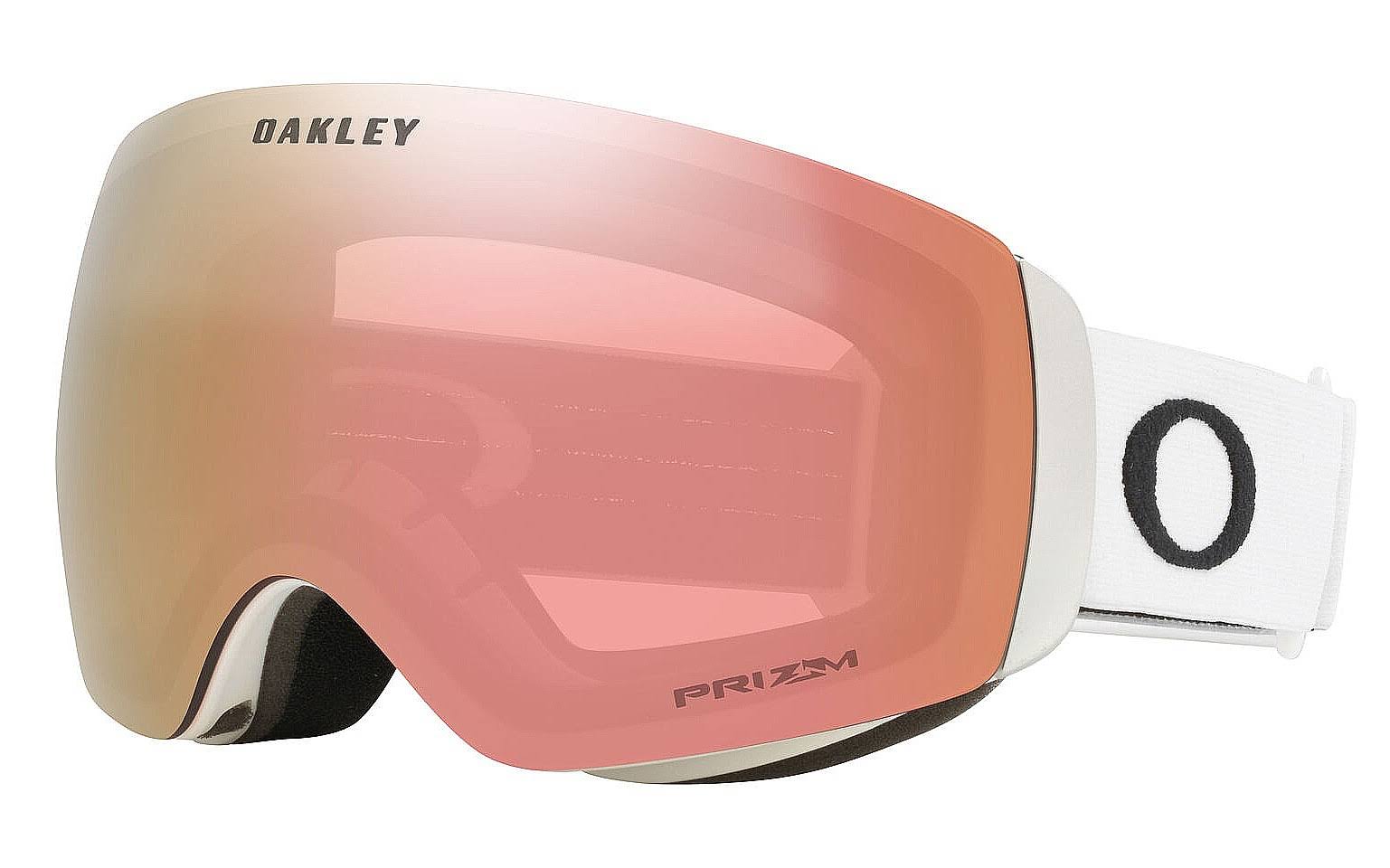 Oakley Flight Deck M Snow Goggles - Matte White/Prizm Rose Gold
