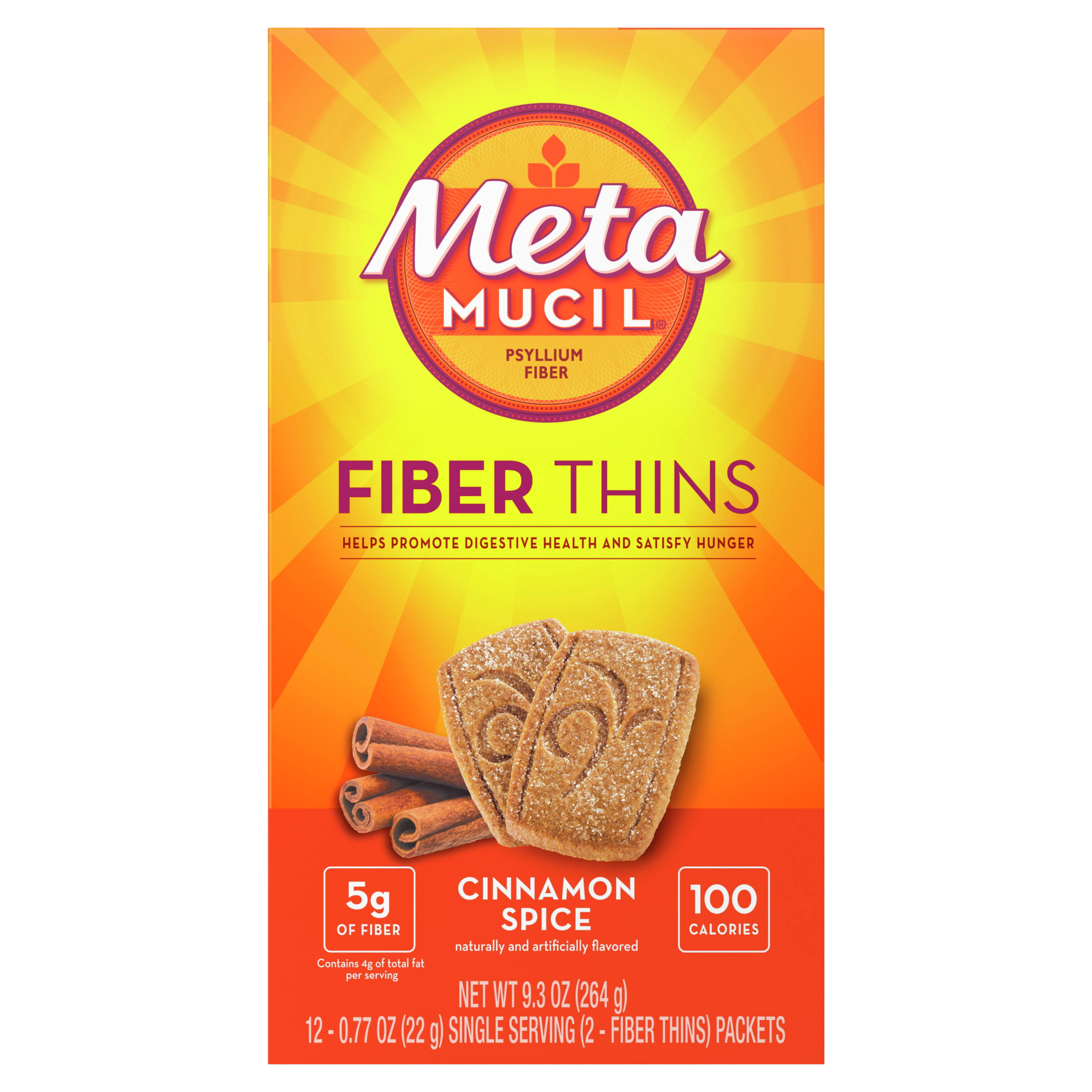 Meta Fiber Wafer Cinnamon Spice Multi Grain Fiber Wafers - 12 Pack