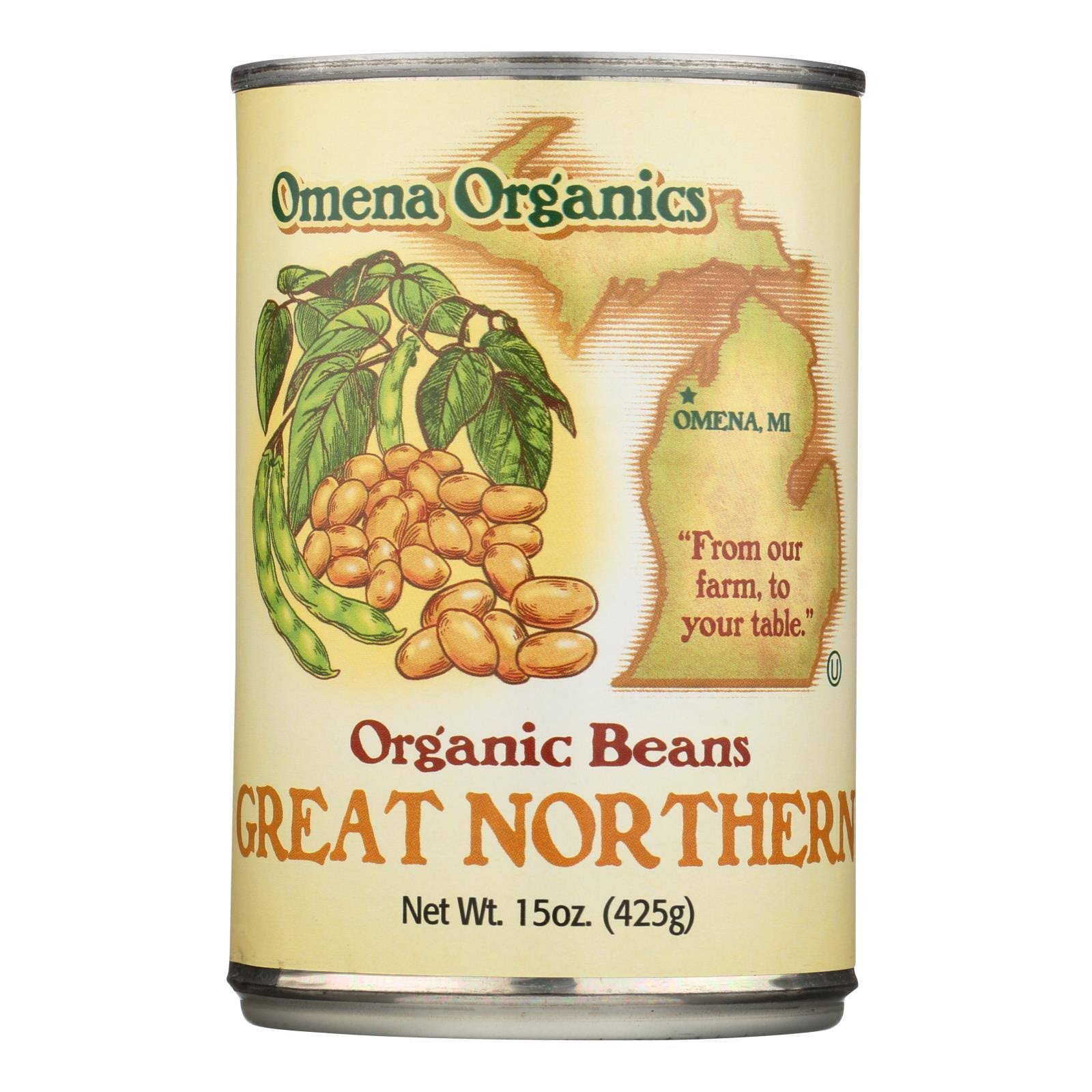 Omena Organics Great Northern Organic Beans - 15 oz