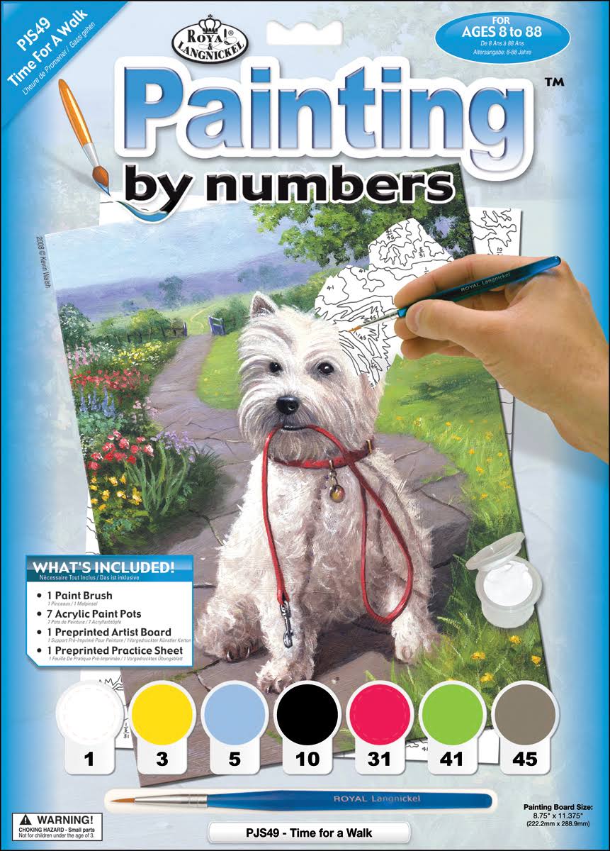 Royal & Langnickel Painting by Numbers Junior Small Art Activity Kit - Time for a Walk
