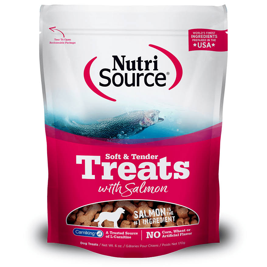 NutriSource Soft & Tender Dog Treat - Salmon, 6oz