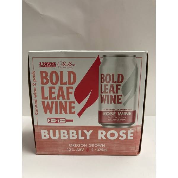 Bold Leaf Bubbly Rose Wine Can - 375 ml