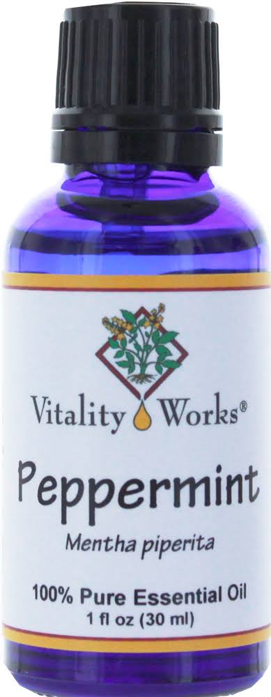 Vitality Works Peppermint Essential Oil 1 FL oz (30 ml)