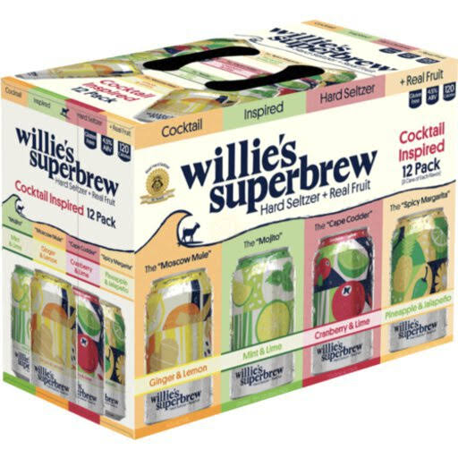 Willie's Superbrew Hard Seltzer Cocktail Inspired Variety 12oz