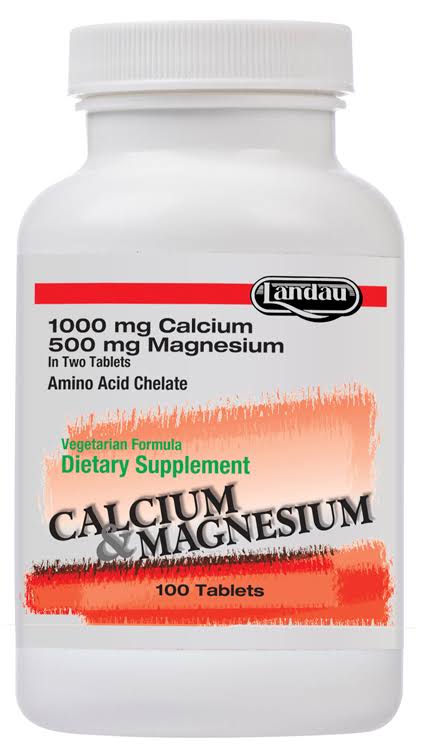 Landau Kosher Calcium & Magnesium 500/250 - 100 Tablets