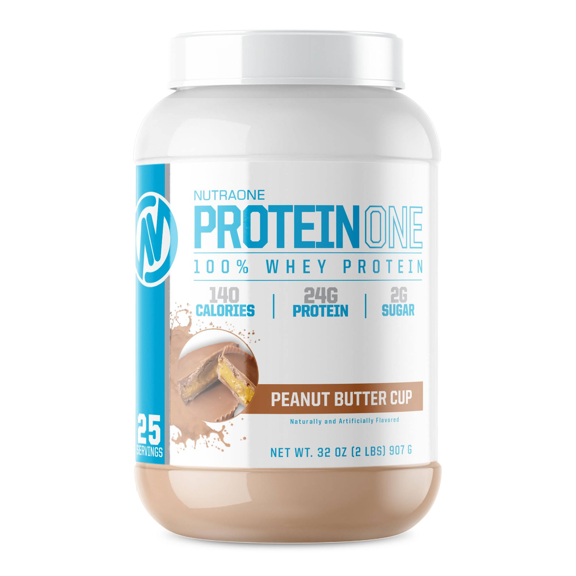 NutraOne ProteinOne Whey Protein Promote Recovery and Build Muscle with a Protein Shake Powder for Men & Women (Chocolate PB Cup - 2 LB)