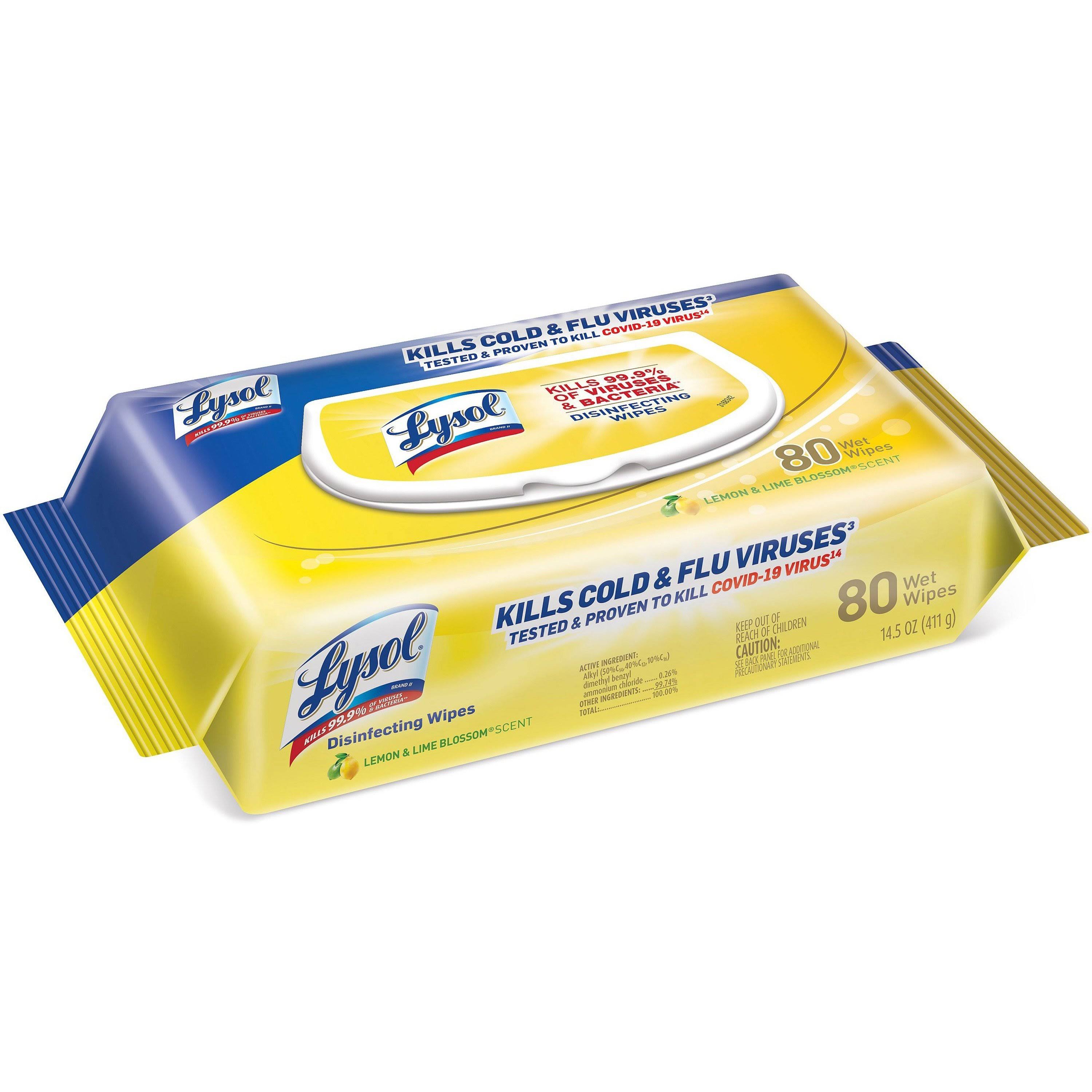 Lysol Lemon & Lime Blossom Disinfecting Wipes Flatpack (80-Count) 1920099716