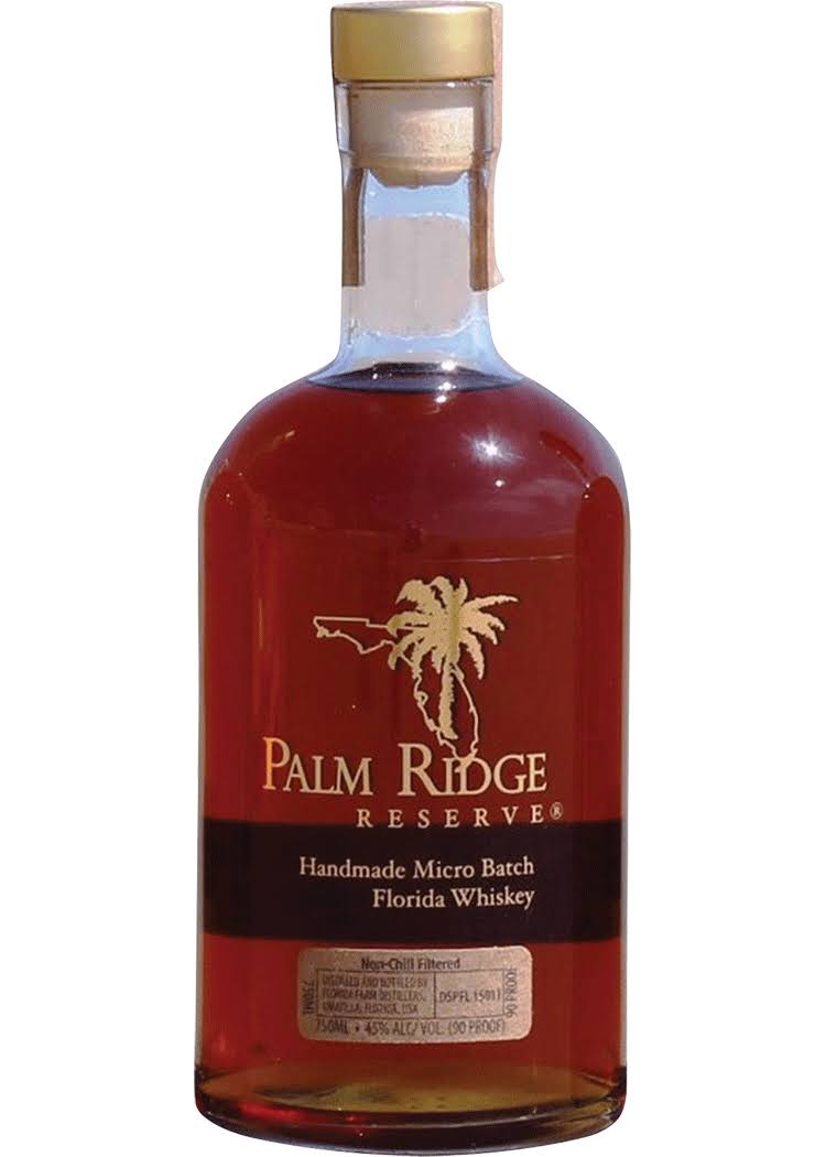 Palm Ridge Reserve Whiskey, Florida, Handmade Micro Batch - 750 ml