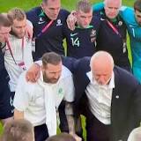 Touching moment injured Hibs star Martin Boyle taken to middle of Australia huddle after huge World Cup win over ...