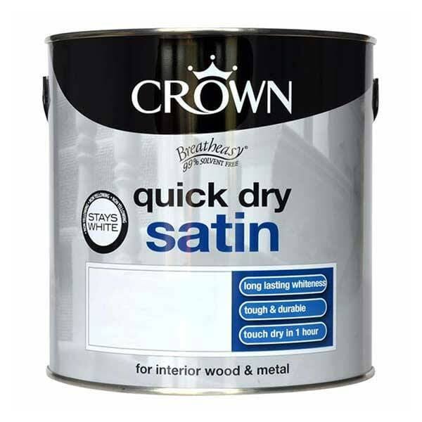 Crown Breatheasy Brilliant Satin Emulsion Paint - White