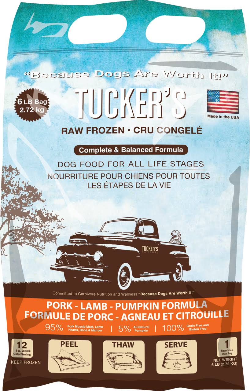 Tucker's Raw Frozen Pork, Lamb & Pumpkin Complete & Balanced Dog Food 6 lb