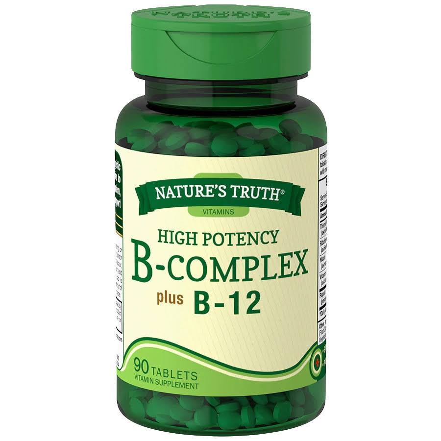 Nature's Truth High Potency B-Complex Plus B-12 - 90 Tablets