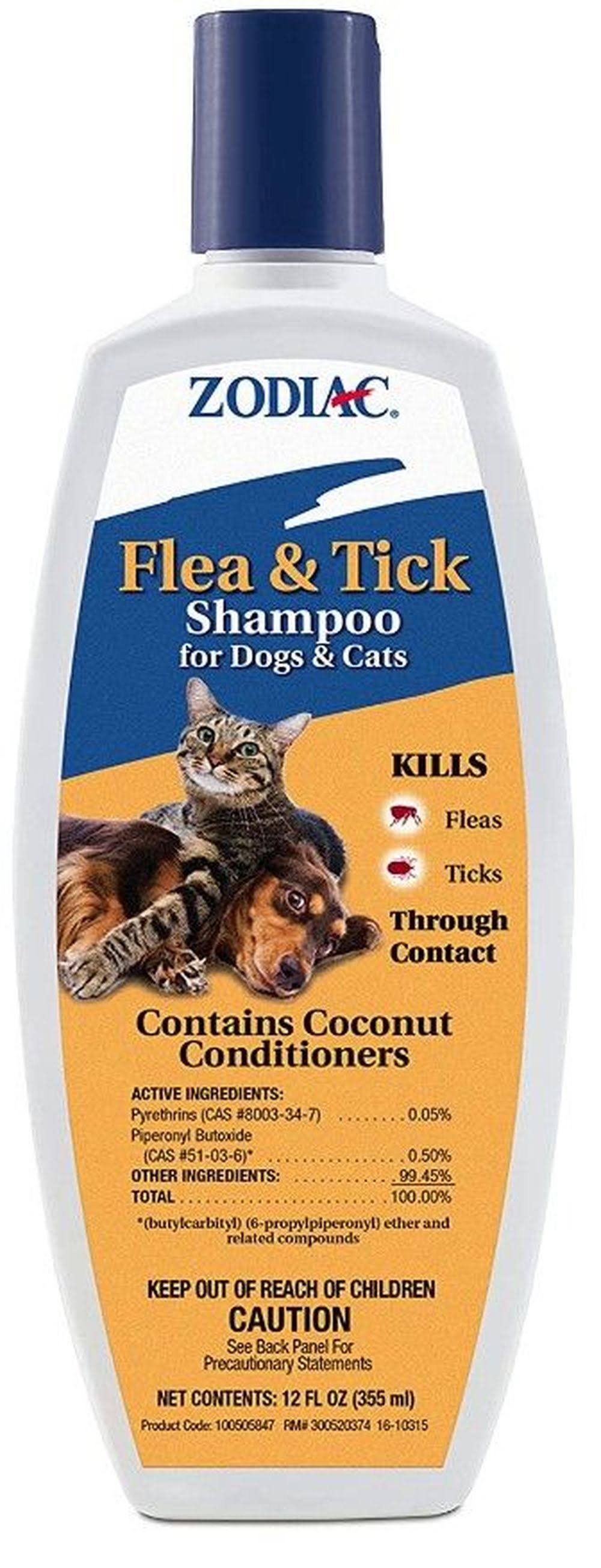 Zodiac Flea and Tick Shampoo for Dogs and Cats - 12oz