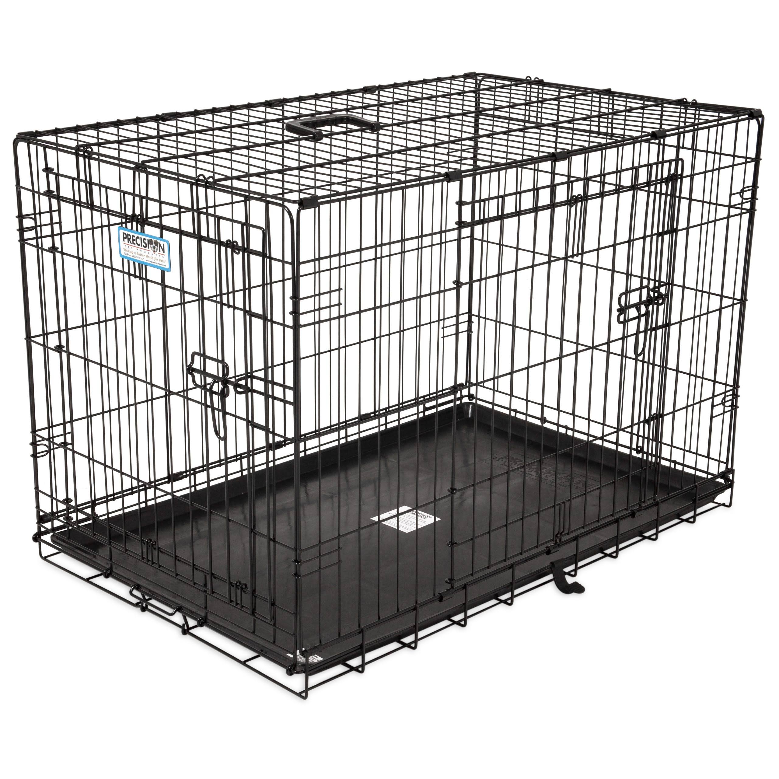 Precision Pet Products Precision Pet ProValu Great Crate Double Door Dog Crate - Black, Wire