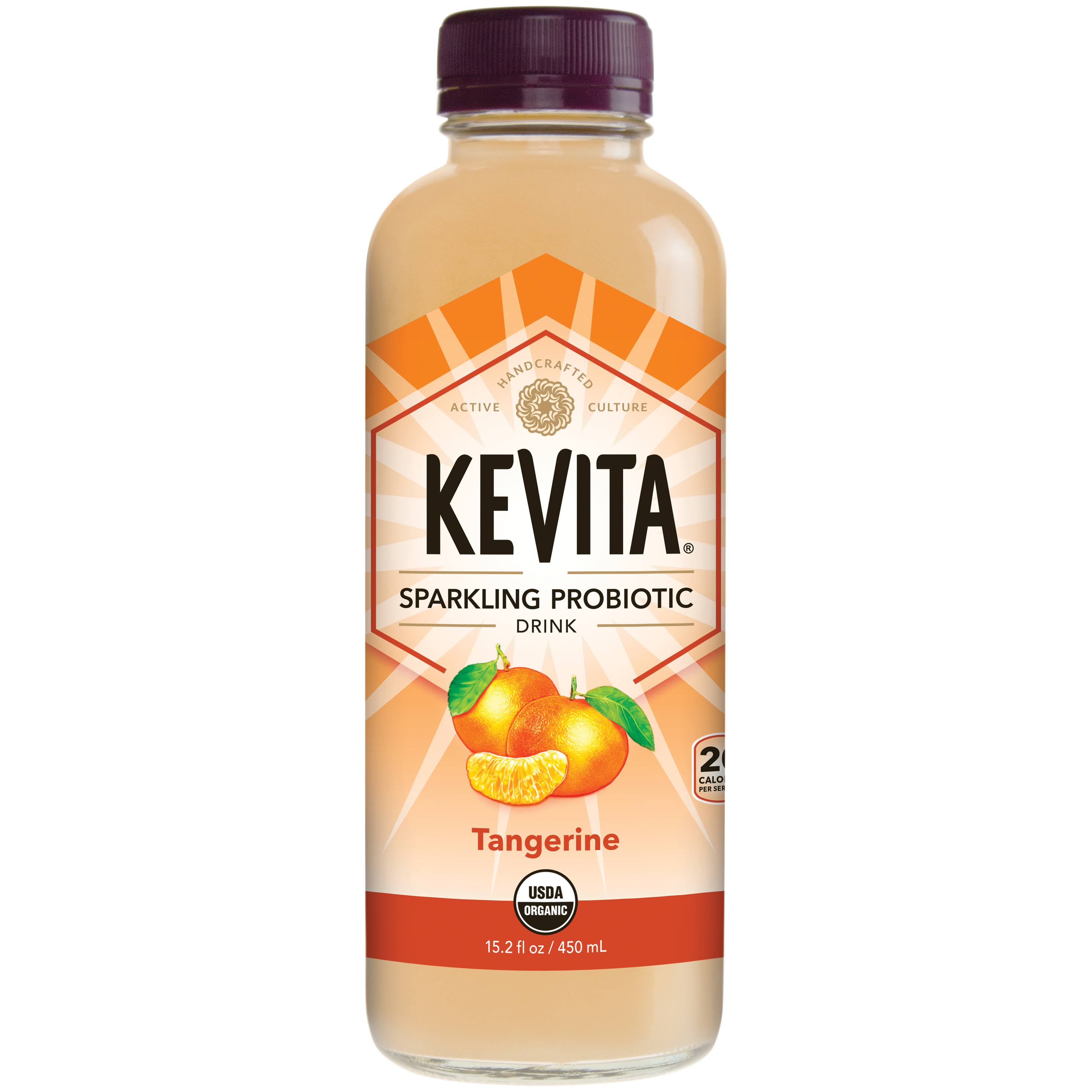 KeVita Probiotic Drink, Sparkling, Tangerine - 15.2 fl oz
