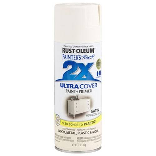 Rust-Oleum 249076 Painter's Touch Multi Purpose Spray Paint, 12-Ounce, Satin Heirloom White