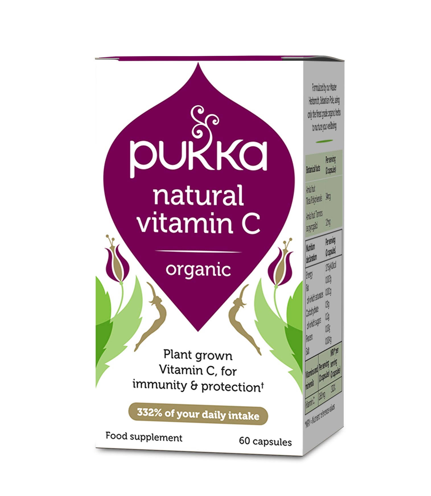 Pukka Natural Vitamin C - 60 Capsules