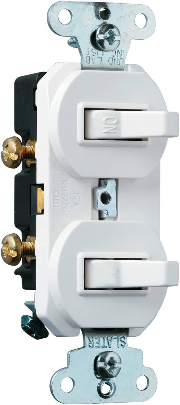 Pass & Seymour #696WGCC6 15A SP/3WY Switch - White