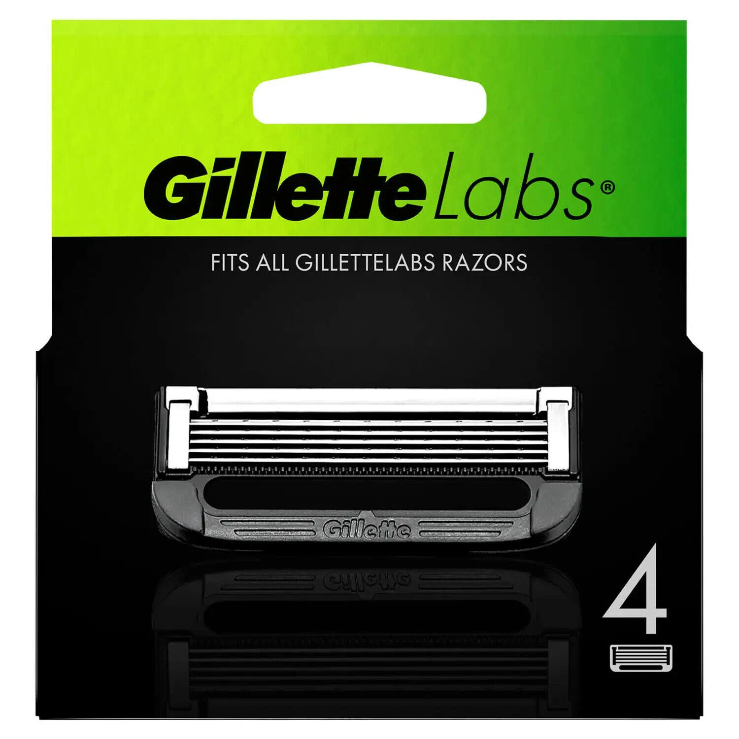 Gillette Labs Razor Blades - Pack of 4 . Gillette. Black. Men's Razors. 7702018605378.