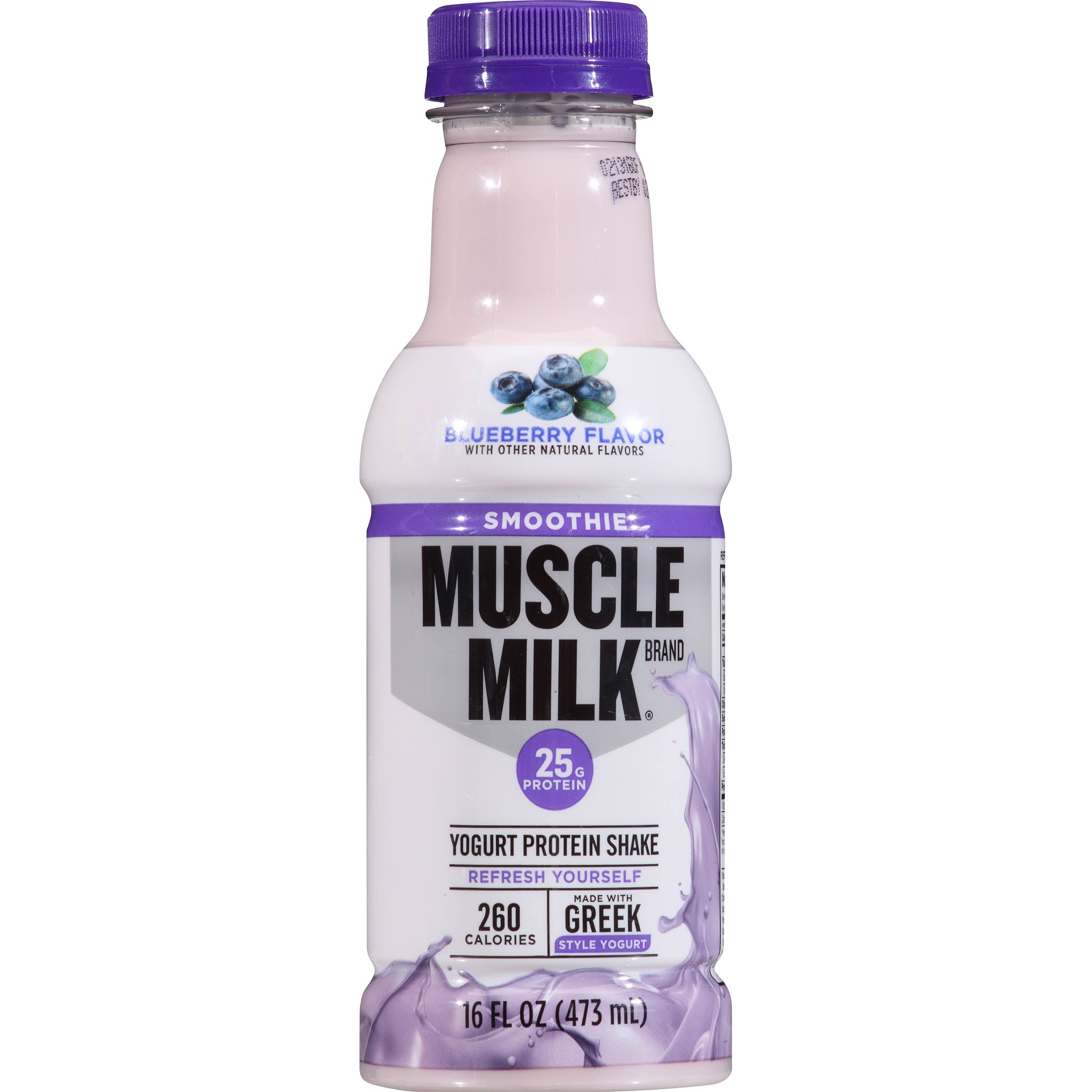 Muscle Milk Smoothie Protein Shake, Yogurt, Blueberry Flavor - 16 fl oz