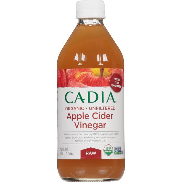 Cadia Apple Cider Vinegar, Organic, Unfiltered, Raw - 16 fl oz