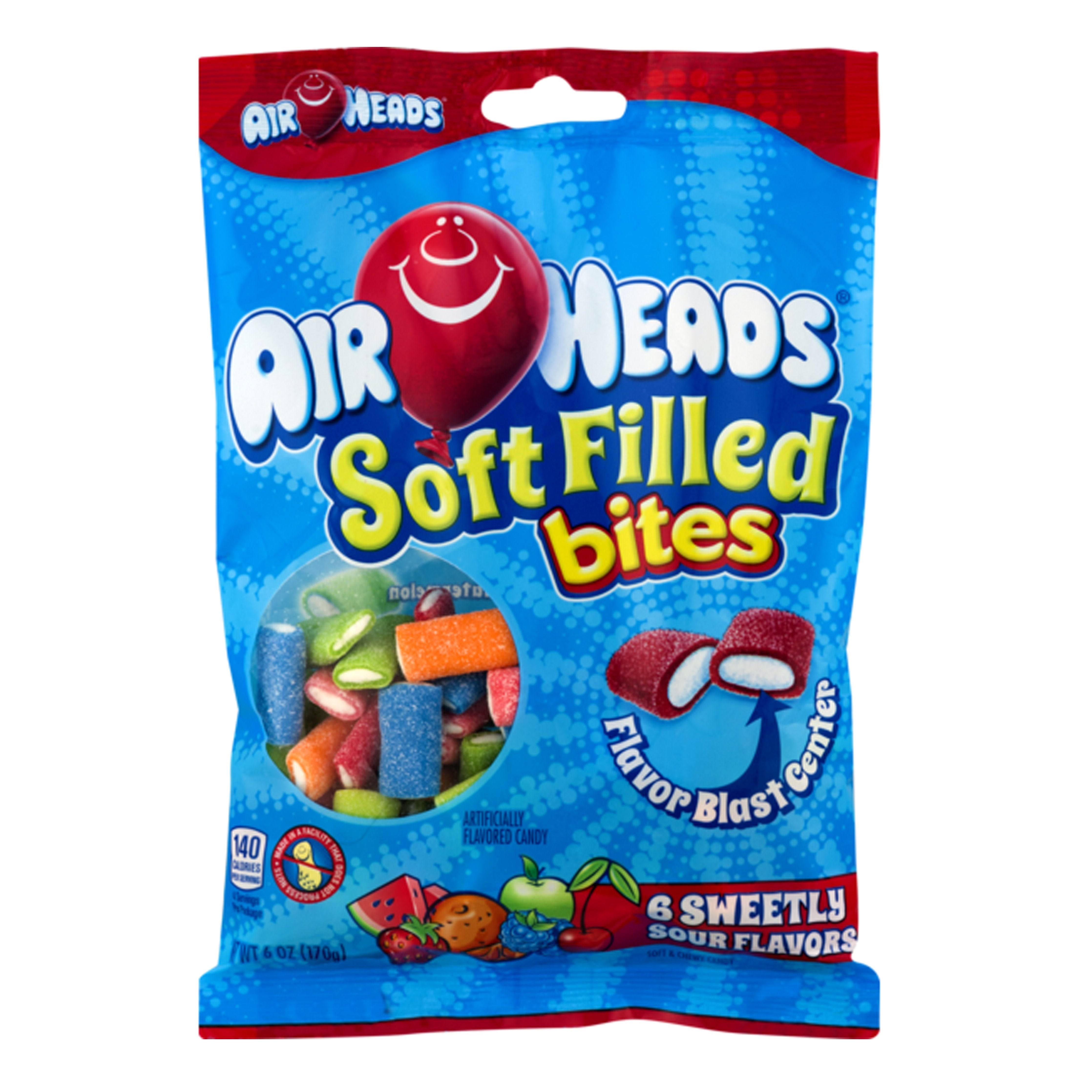 Air Heads Soft Filled Bites - 170g, 6 Sweetly Sour Flavors