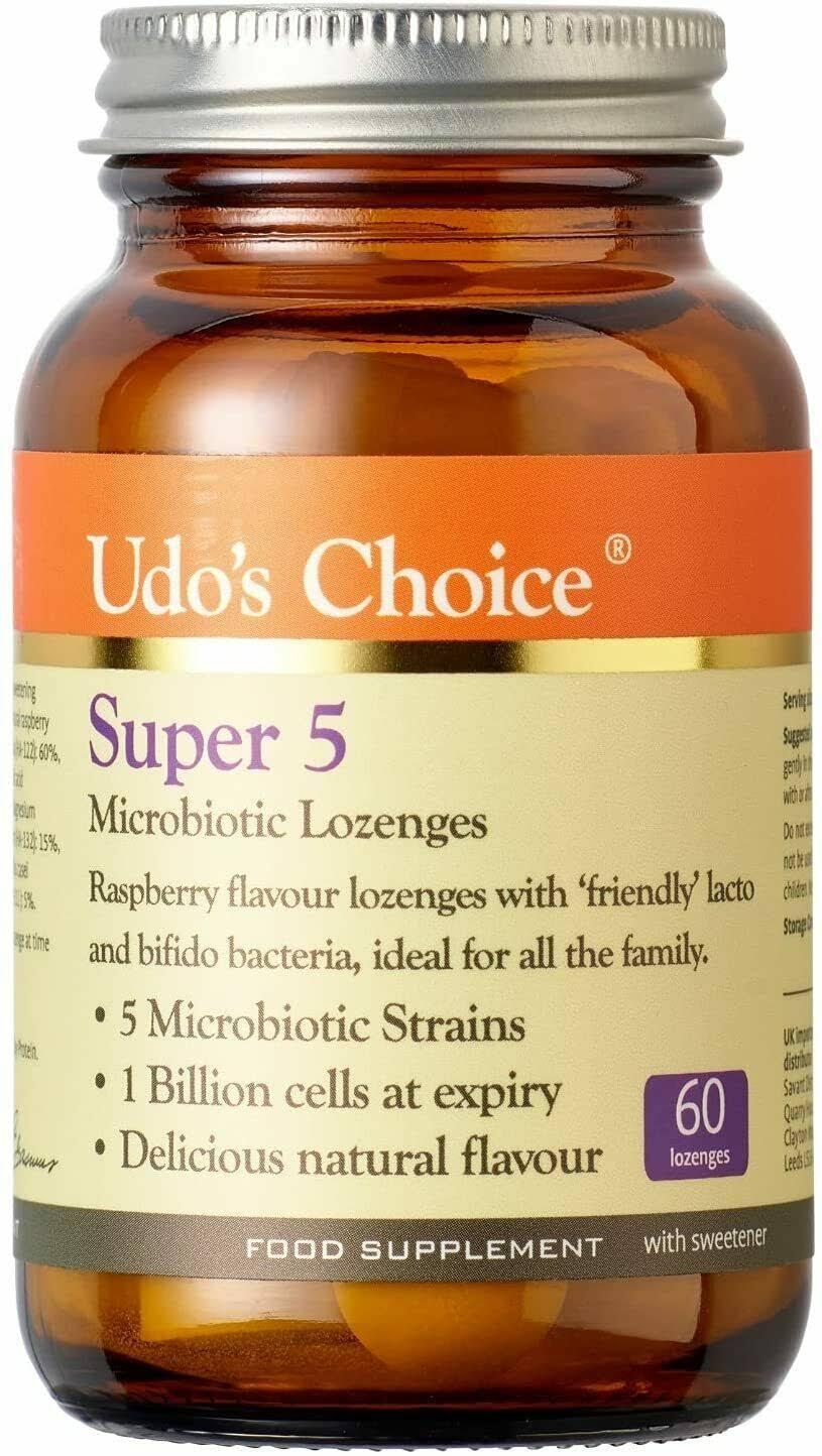 Udo's Choice Super 5 Microbiotics (60 Lozenges)