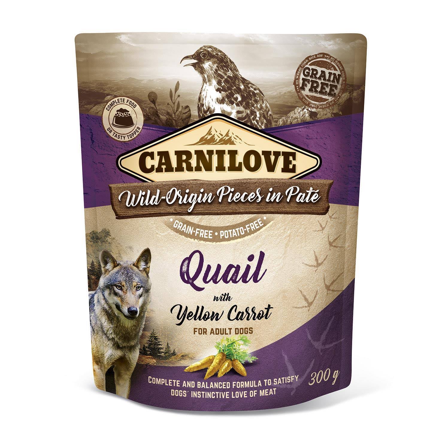Carnilove Dog Pouch Quail With Yellow Carrot 12 x 300g