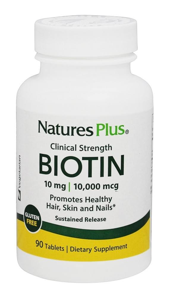 Nature's Plus Clinical Strength Biotin Dietary Supplement - 90ct