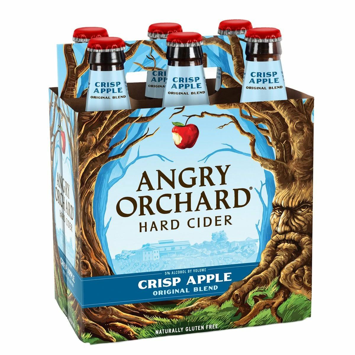 Angry Orchard Hard Cider - Crisp Apple, 6 Pack, 12oz