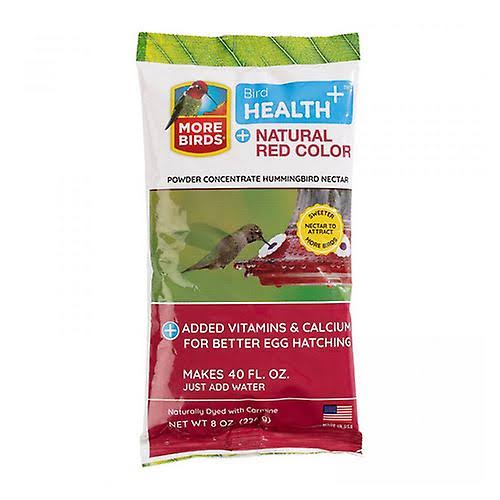 More Birds Health Plus Natural Red Hummingbird Nectar Powder Concentrate, 8 oz (Pack of 1)
