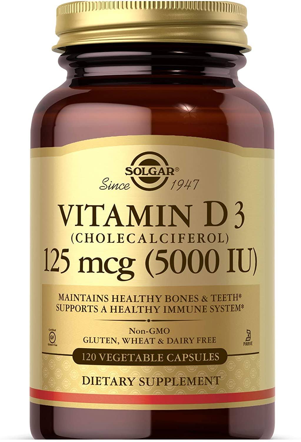 Solgar Vitamin D3 Cholecalciferol 5000 IU