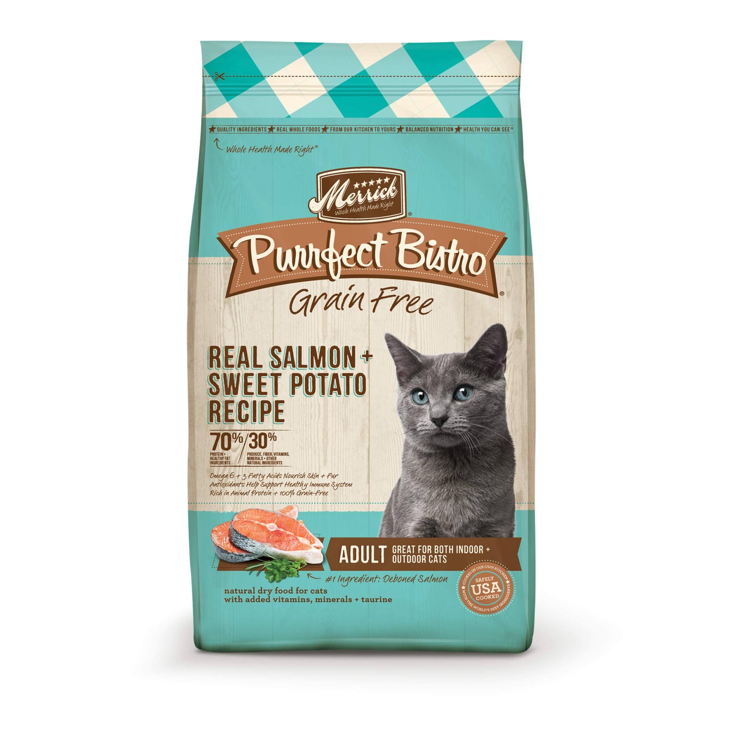 Merrick Purrfect Bistro Grain Free Real Salmon Adult Dry Cat Food - 4lbs