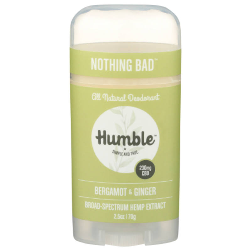 Humble Brands Deodorant CBD Bergamot & Ginger 2.5 Ounce