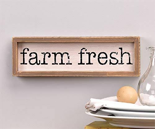 Gift Craft Farm Fresh Decorative Plaque, White, Brown