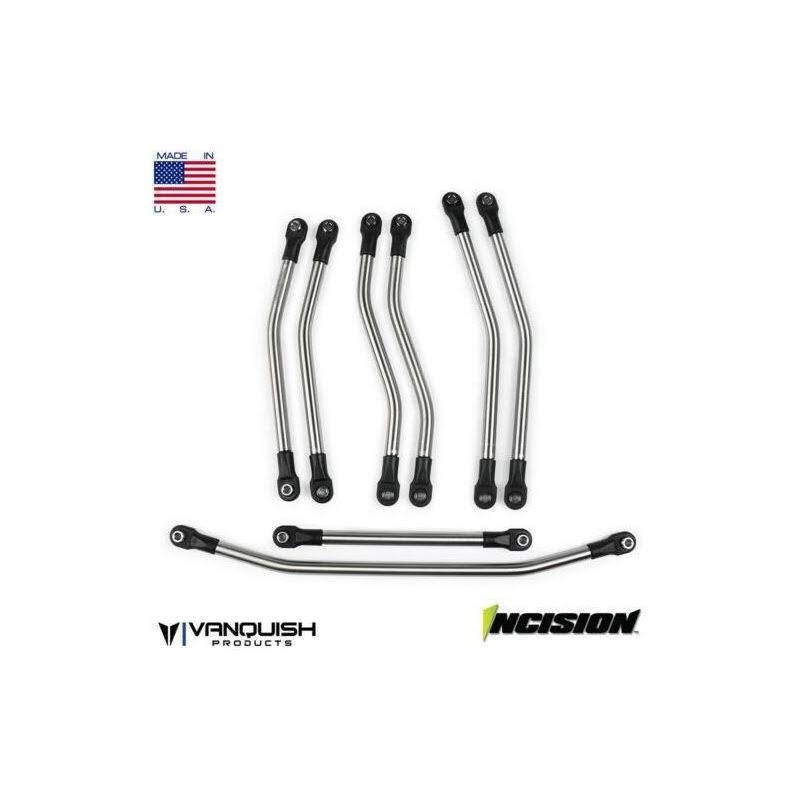 Vanquish Incision Rr10 Bomber Stainless Steel Link Kit - 8pcs, 1/4 "