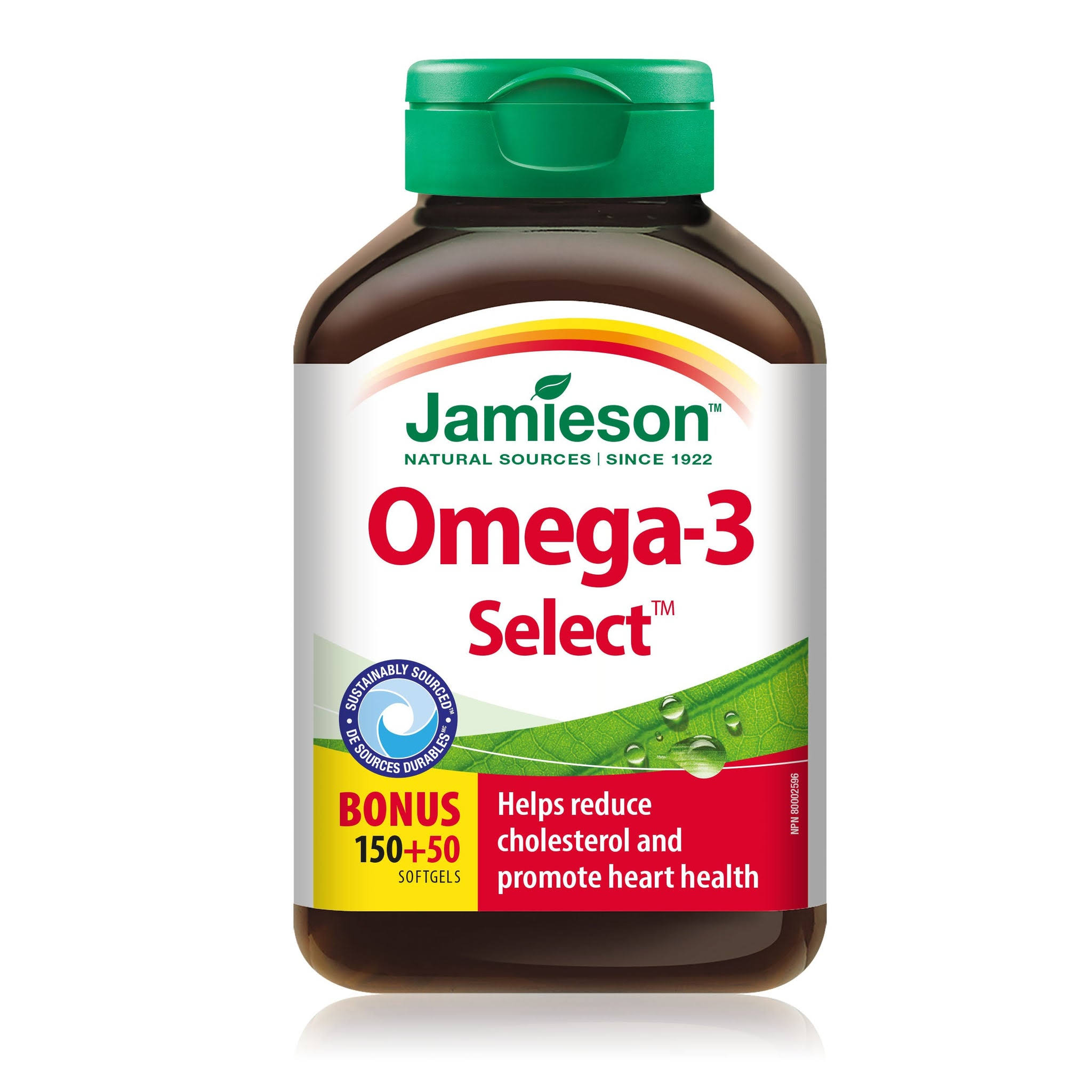Jamieson Omega-3 Select, 1000mg, 200 Softgels Bonus