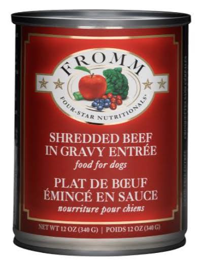 Fromm Four-Star Shredded Beef in Gravy Entree Canned Dog Food