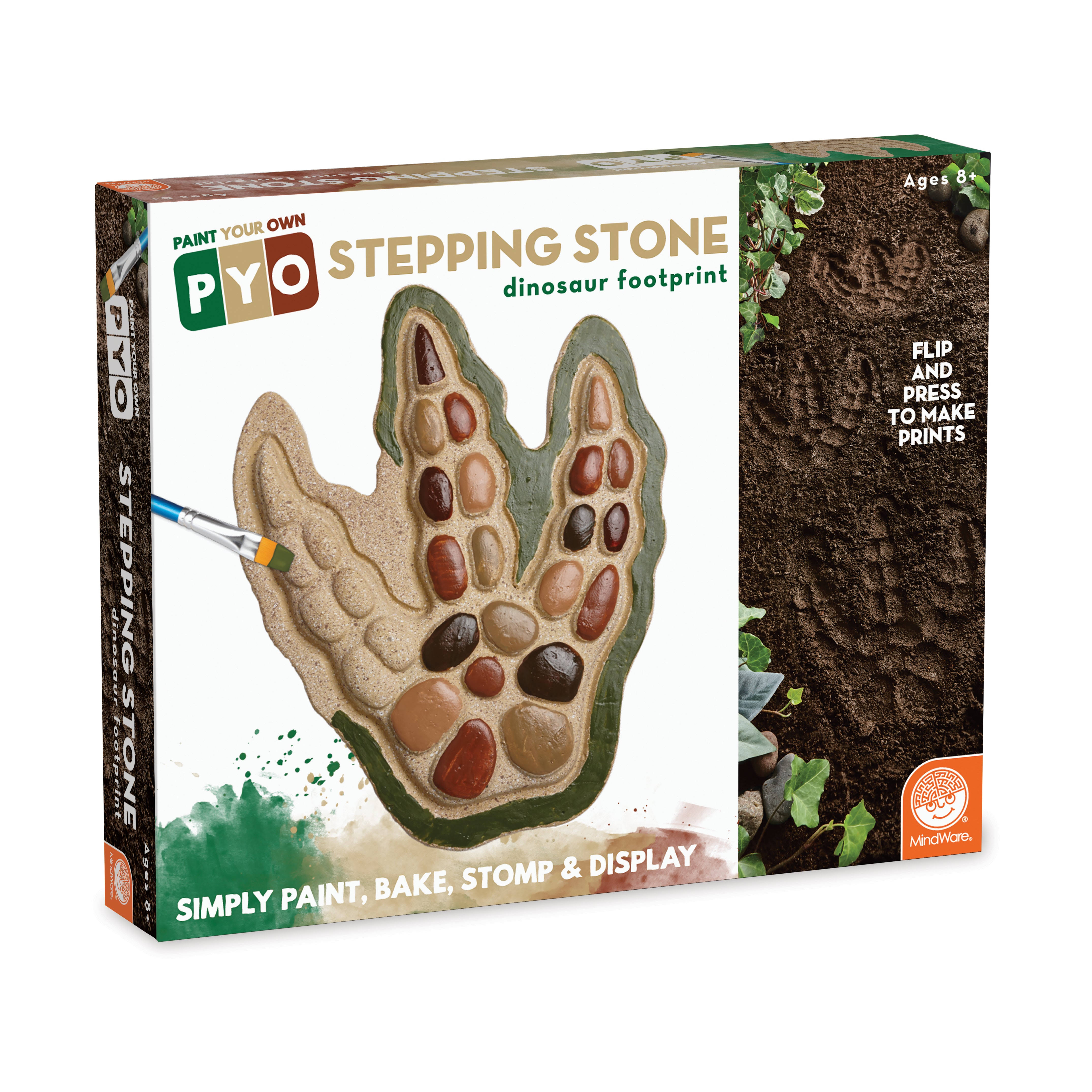 MindWare 13838209 Paint Your Own Stepping Stone Dinosaur Footprint
