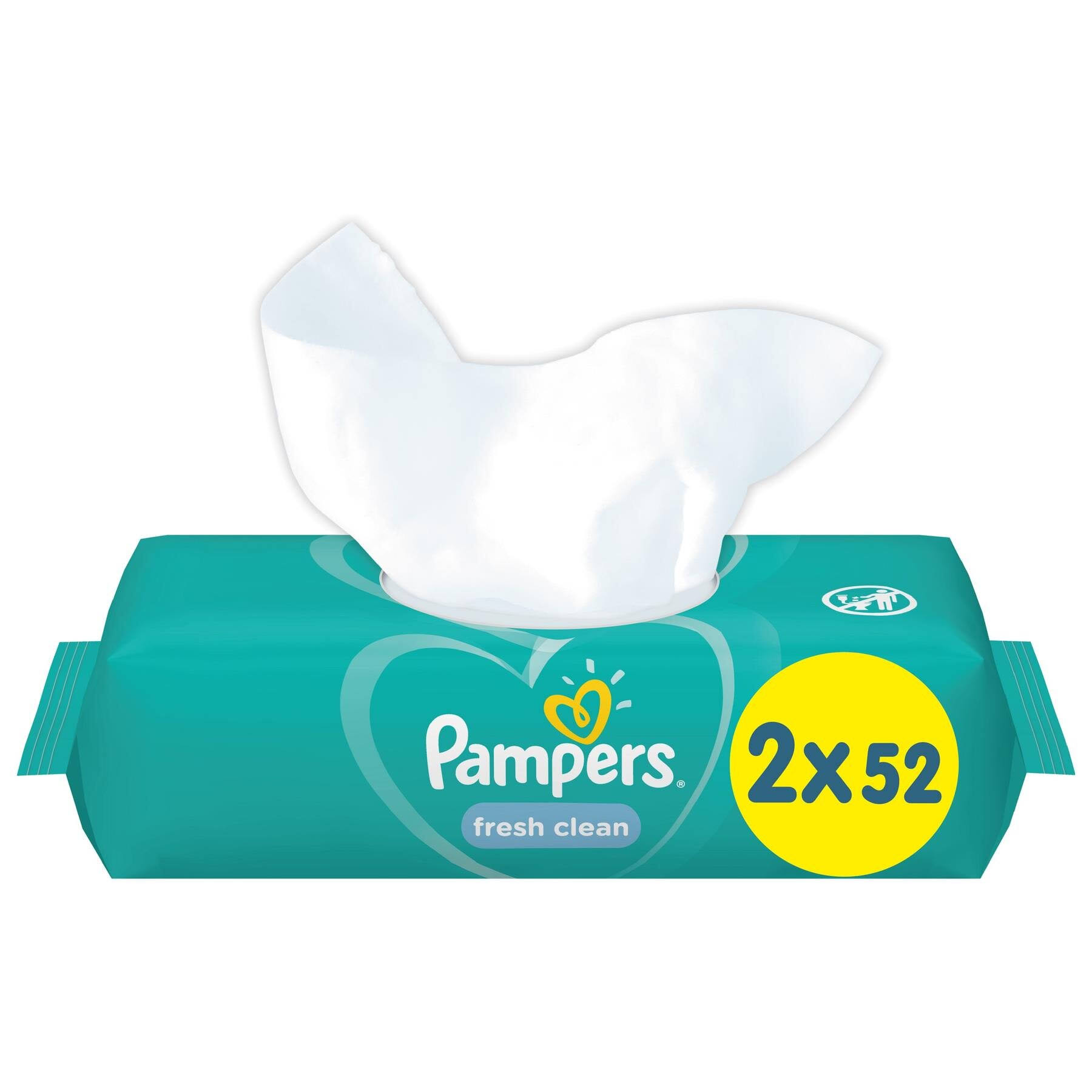 Pampers Baby Wipes - Fresh Clean, 52 Wipes