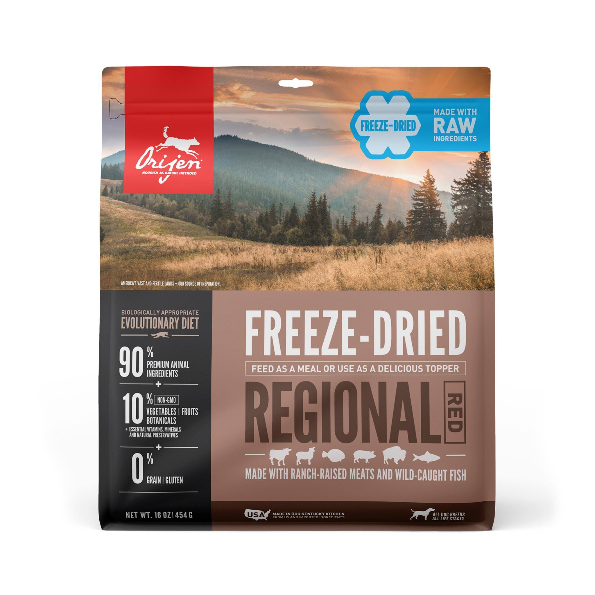 Orijen Regional Red Dog Freeze Dried Food - 16 oz.