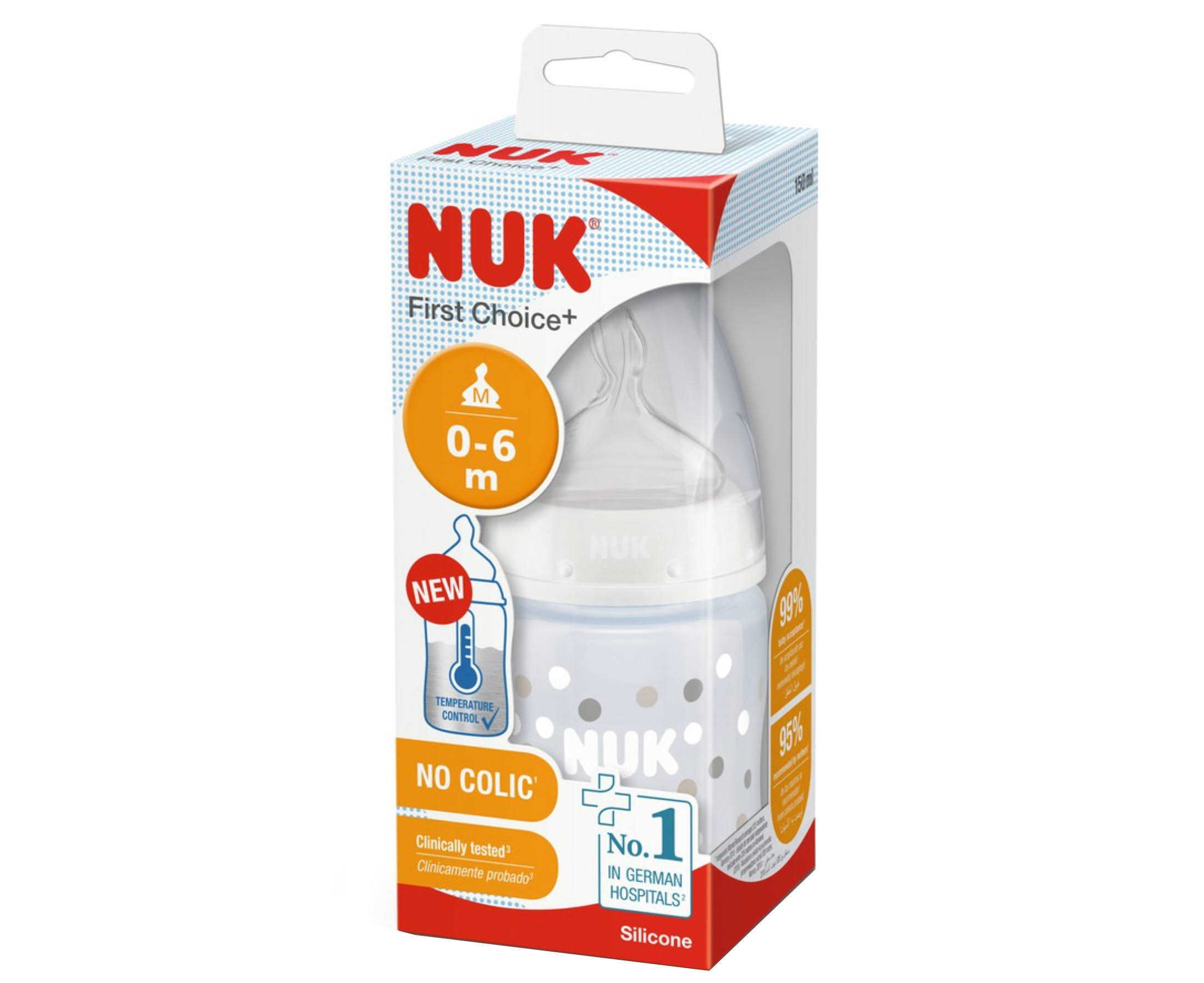 NUK 0-6m First Choice Bottle - Flowers