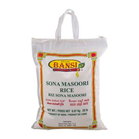 Bansi Sona Masoori Rice - 20lbs