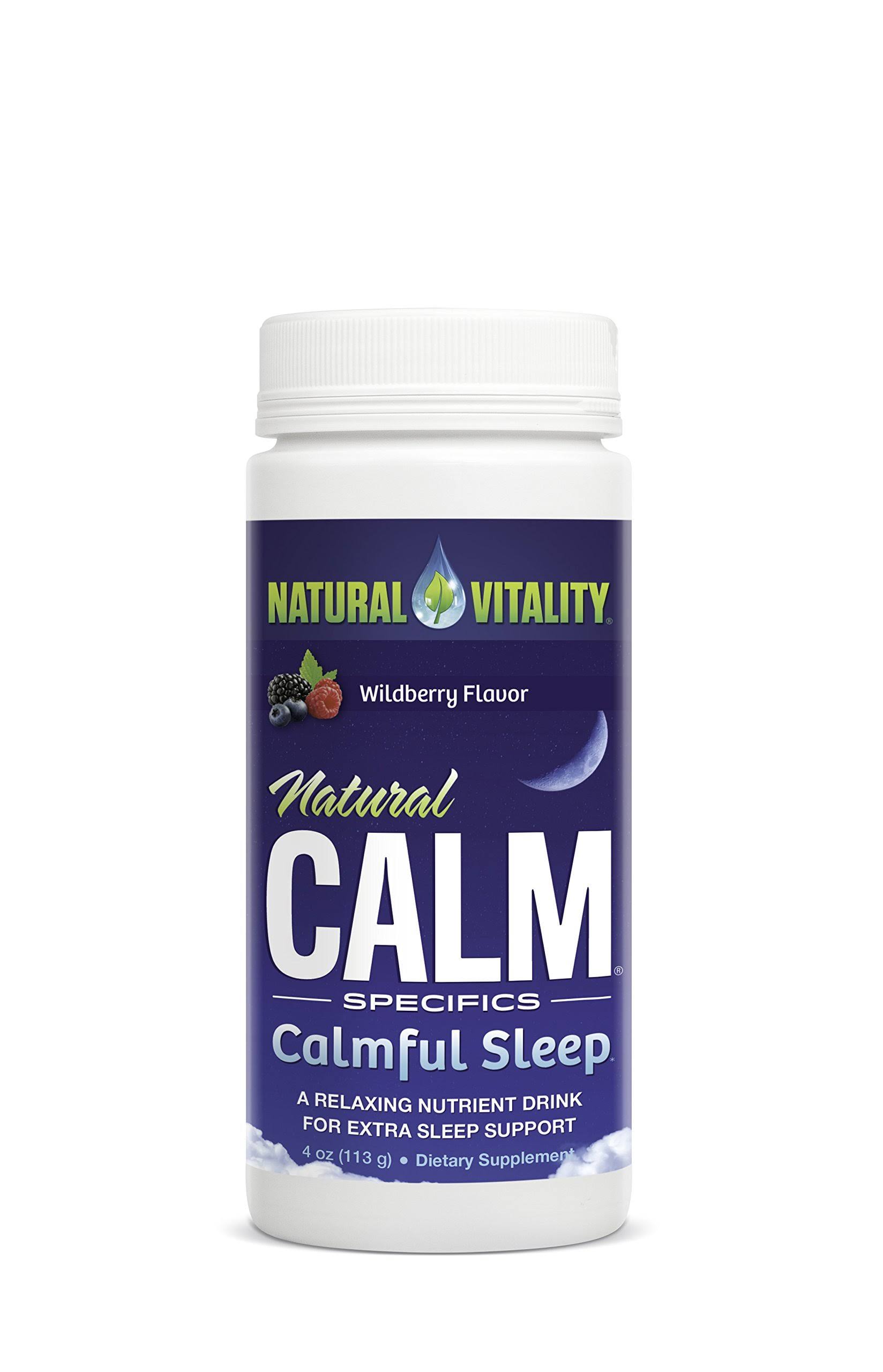 Natural Vitality Natural Calm Calmful Sleep - Wildberry Flavor, 4oz