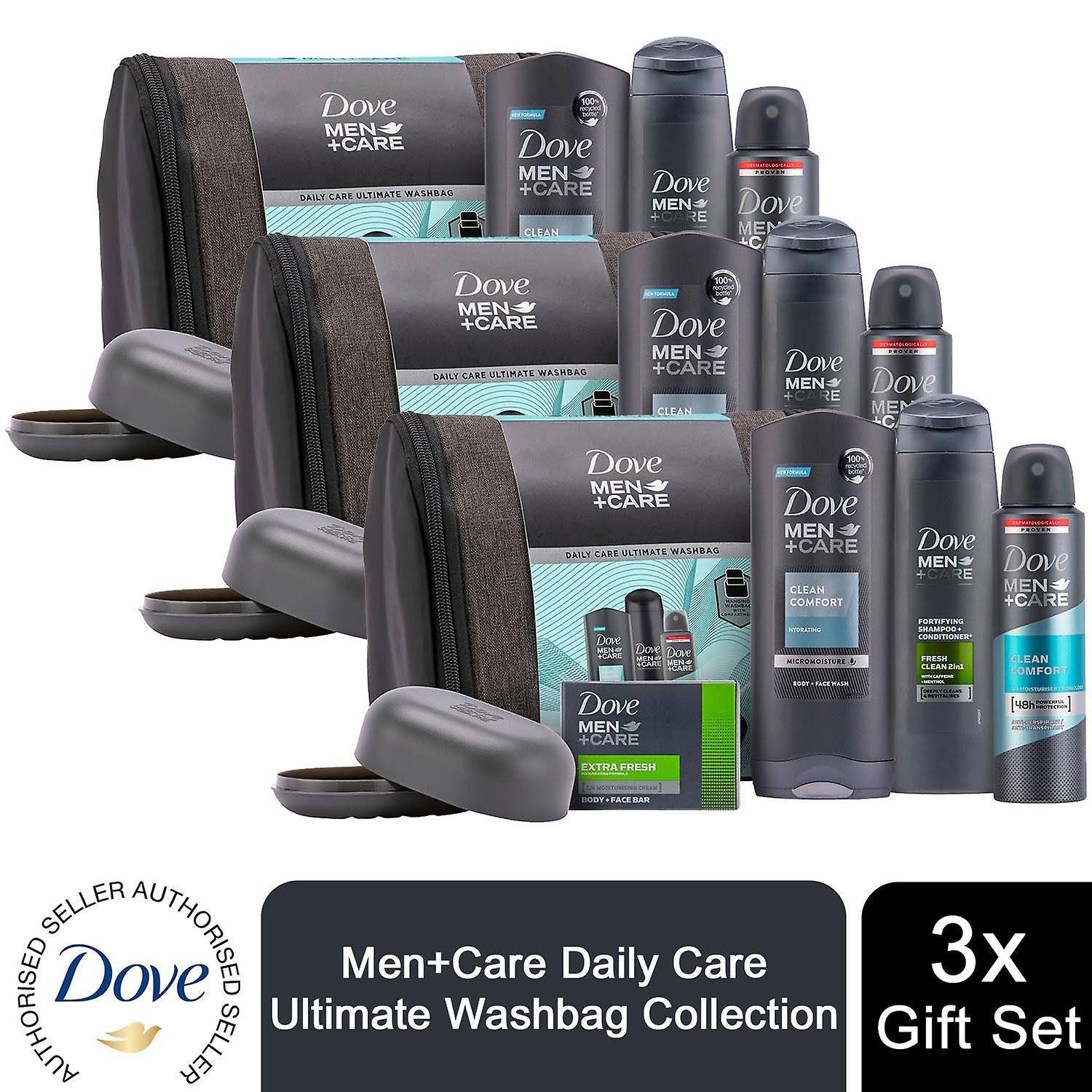 Dove M+C 2x Dove Men+Care Daily Care Ultimate Washbag Collection 5pcs Gift Set For Him Multicoloured