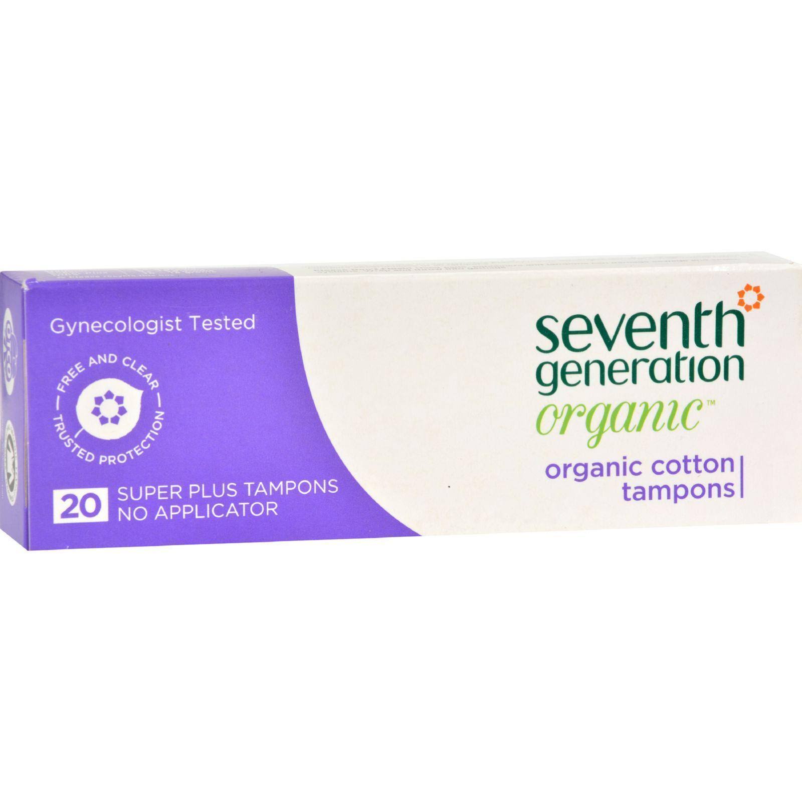 Seventh Generation Organic Cotton Tampons - 20 Pack