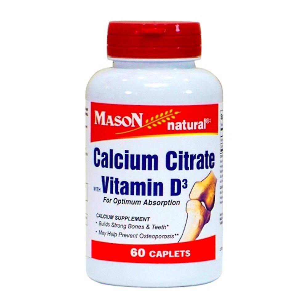 Mason Natural Calcium Citrate with Vitamin D3 Supplement - 60ct