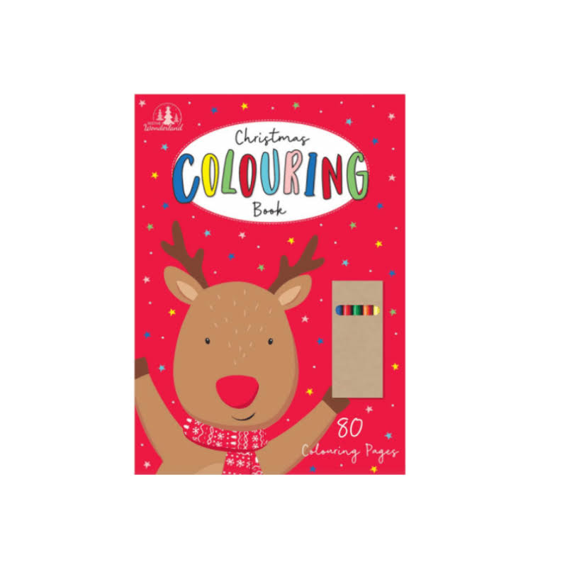 Christmas Colouring Pad and Pencils Reindeer