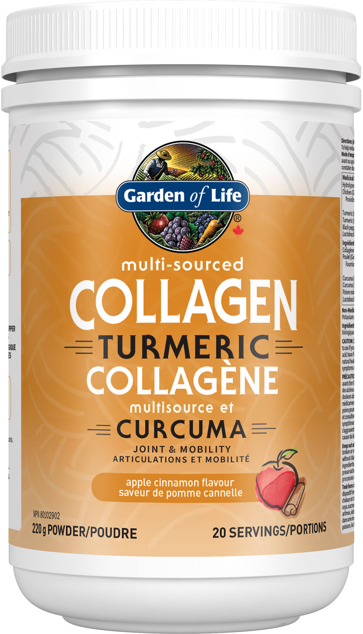 Garden of Life Multi-Sourced Collagen Turmeric 220 grams