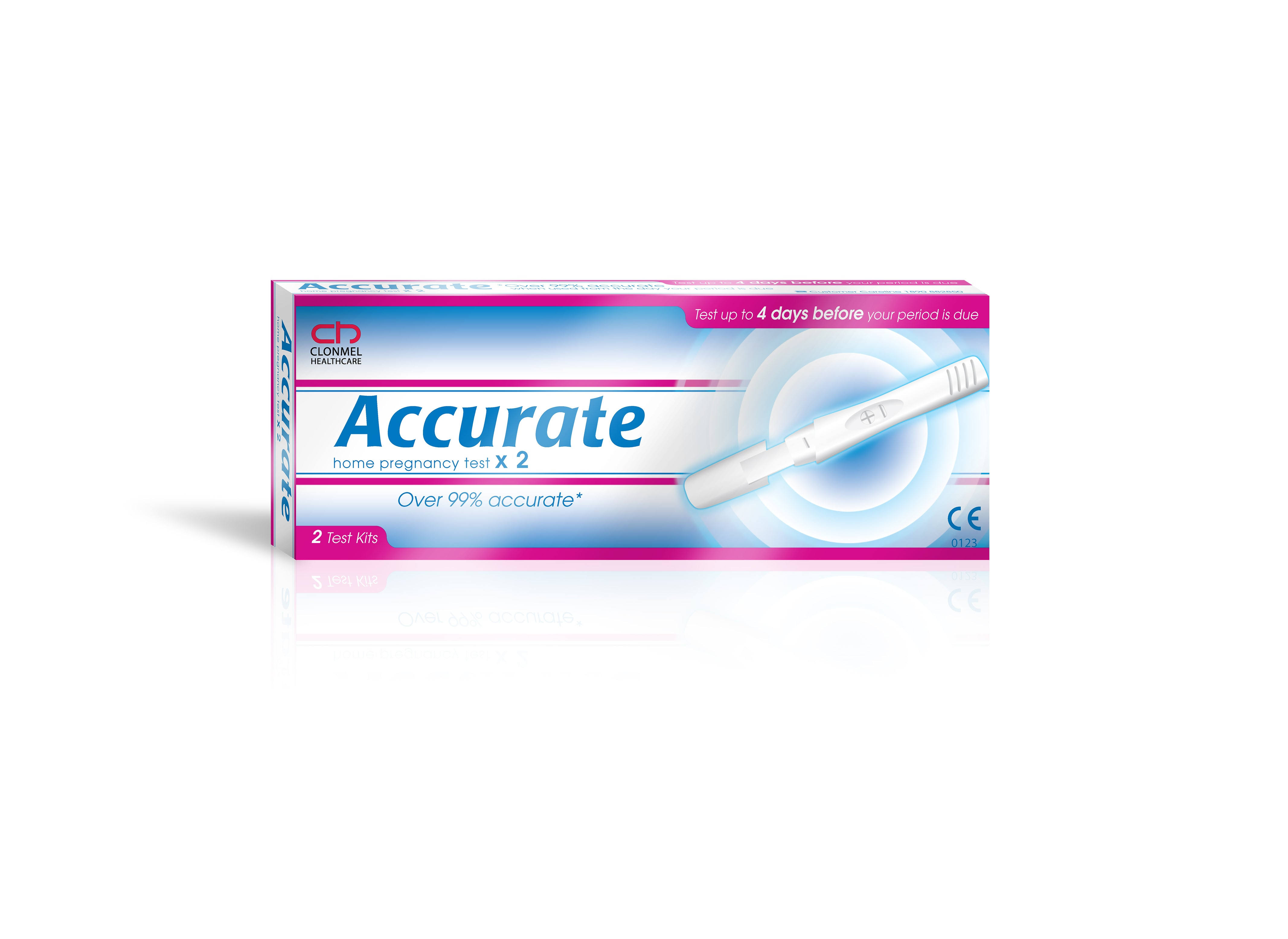Clonmel Accurate Pregnancy Test Kit ~ Double